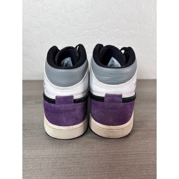 Nike Men’s Air Jordan 1 Mid SE Black Varsity Purple Retro 852542-105 Sz 8.5 - Picture 7 of 9